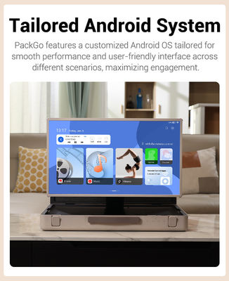 ELC PackGO Draagbare 27 inch briefcase design touchscreen Android systeem Smart TV scherm voor kamperen
