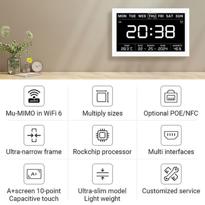Ultra-slim aanraakscherm tablet Smart Home Timing Tablet WiFi 6 met Mu-MIMO Voor kalender schema weergave