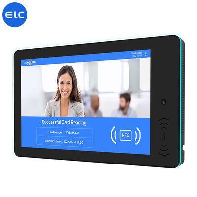 RK3568 Wandmontage Digitaal Signage Android 12 Touch Screen Indoor POE NFC LED Licht Voor Vergaderingen
