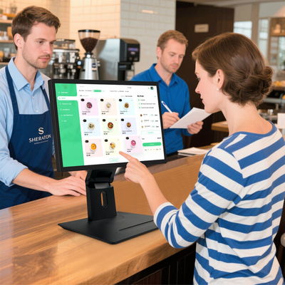 OEM/ODM aanpassen RK3588S2/RK3588 Android 13 24 inch staande digitale bewegwijzering schermen Keuken Displaysysteem Restaurant