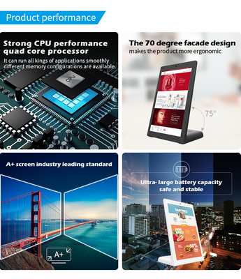 L-vormige Android touchscreen 10,1'' RK3568 Quad core cortex A55 Verticale Digital Signage voor restaurants menuscherm