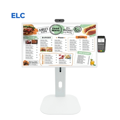 Touchscreen Restaurant Pos Systeem Kiosk 24 Inch Desktop Tablet Draagbare Monitor Scherm Smart Android 13 TV Display Tablet PC