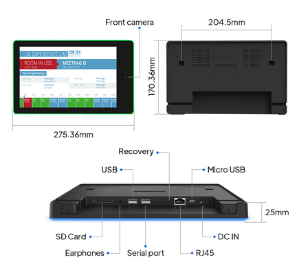 10.1 inch POE Android Meeting Room Tablet met RK3288 CPU
