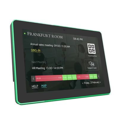 Android 11 touchscreen digitale signage vergaderzaal display tablet met NFC LED lichtbalk