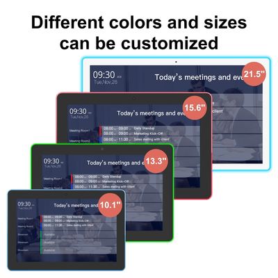 Android 11 touchscreen digitale signage vergaderzaal display tablet met NFC LED lichtbalk