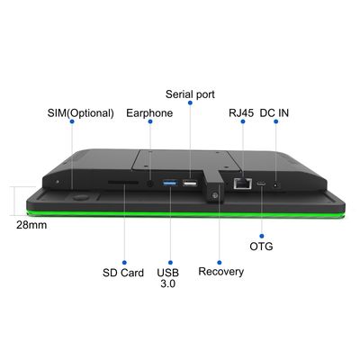 Android 11 touchscreen digitale signage vergaderzaal display tablet met NFC LED lichtbalk