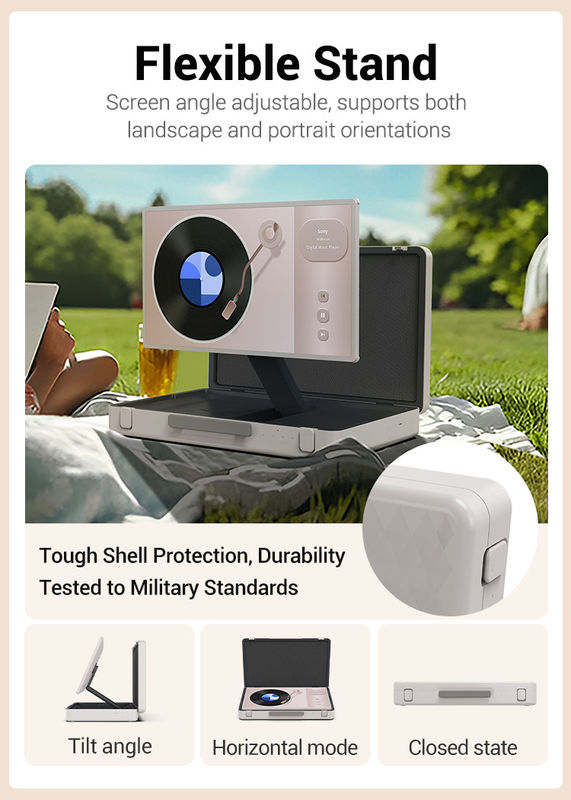 ELC PackGO Draagbare 27 inch briefcase design touchscreen Android systeem Smart TV scherm voor kamperen