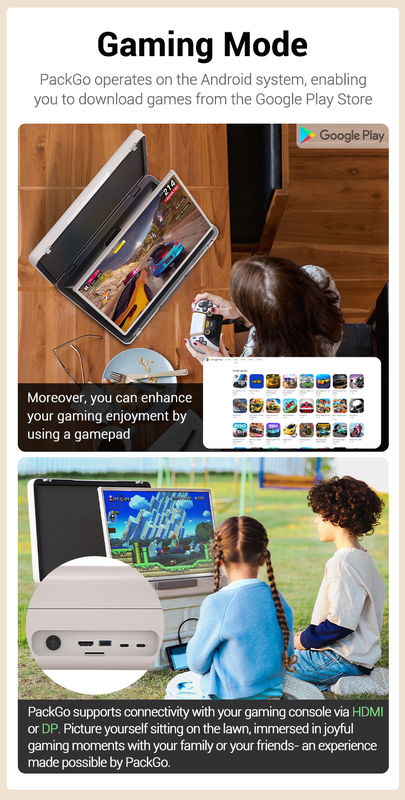ELC PackGO Draagbare 27 inch briefcase design touchscreen Android systeem Smart TV scherm voor kamperen