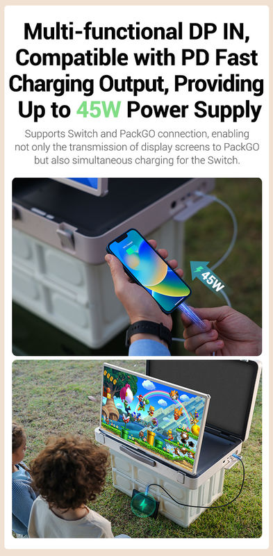 ELC PackGO Draagbare 27 inch briefcase design touchscreen Android systeem Smart TV scherm voor kamperen