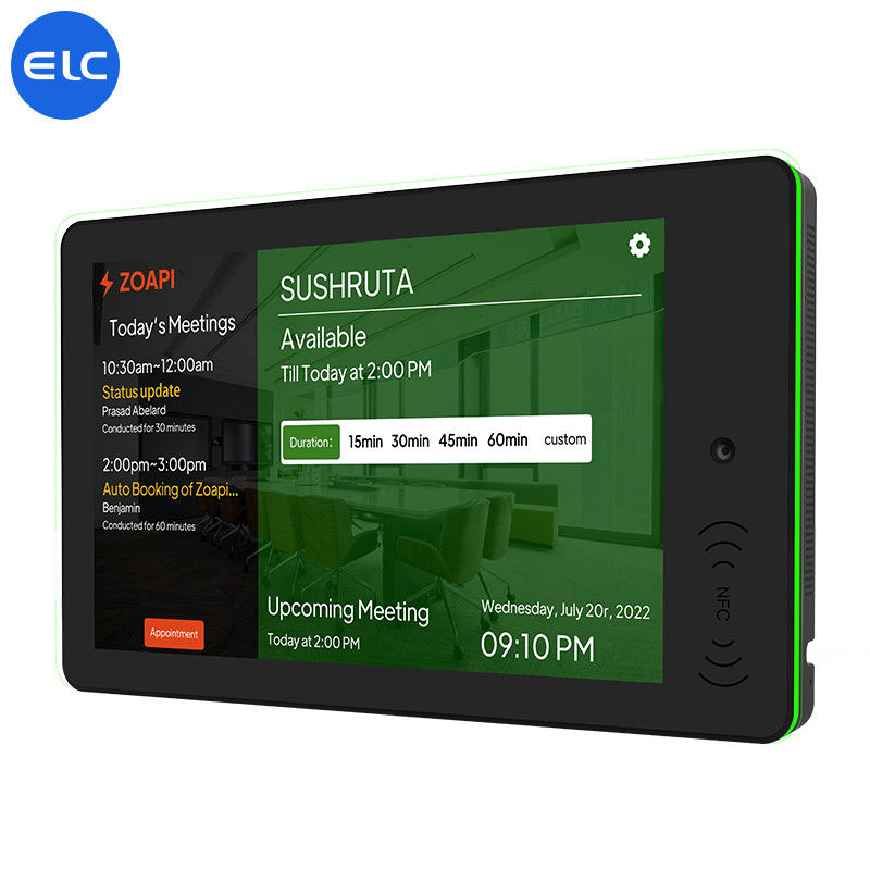 RK3568 Wandmontage Digitaal Signage Android 12 Touch Screen Indoor POE NFC LED Licht Voor Vergaderingen