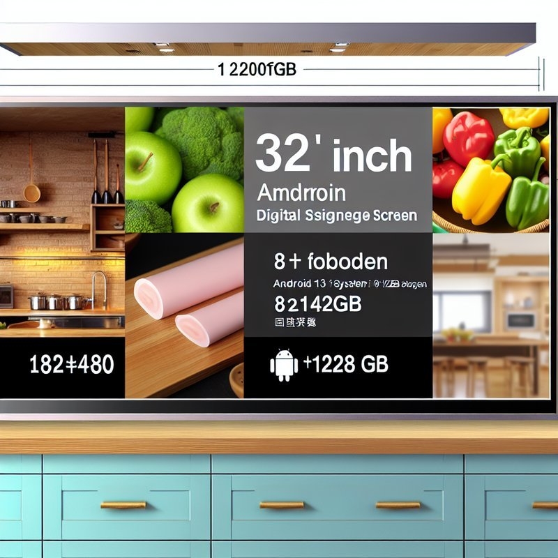 24 32 Inch 8+128gb Android 13 1920*1080 24 Inch Digital Signage Display Keukendisplayscherm Keukendisplaysysteem