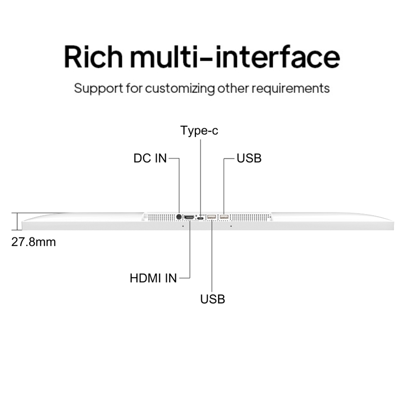 24 inch 32 inch Incell scherm display lcd touchscreen Android 13 Reclame Digital Signage voor fastfoodketens en drankgelegenheden