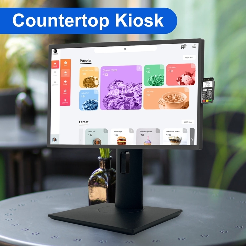 Touchscreen Restaurant Pos Systeem Kiosk 24 Inch Desktop Tablet Draagbare Monitor Scherm Smart Android 13 TV Display Tablet PC