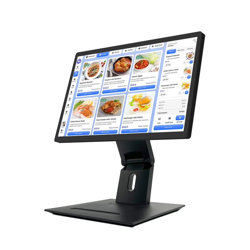 21.5" Android11 Digital Signage Touchscreen met RK3568 2+16GB USB RJ45WiFi Kds Pos Keuken Display Kds Scherm met basis