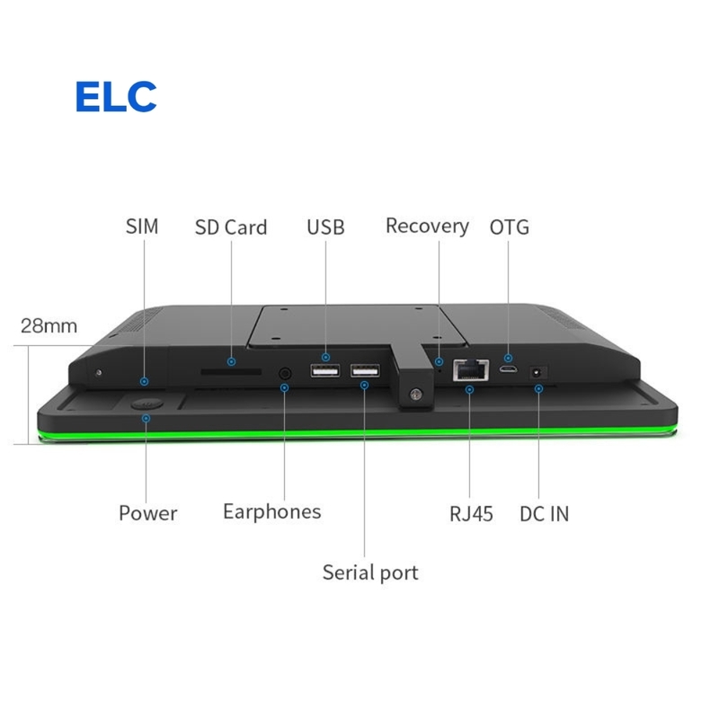 10.1 inch Android Meeting Room Tablet met POE en LED Light Bar