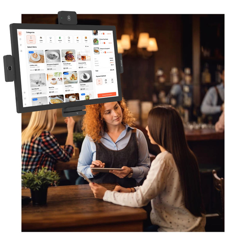 21.5" Touch Screen Android Tablet RK3576 voor Restaurant Point of Sale Terugbestelling Kiosk Zelfbediening bestelmachine