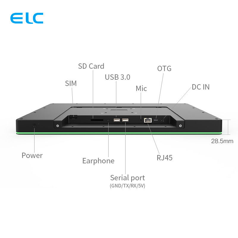 10.1 inch POE Android 11 Meeting Room Tablet Met Touch Screen LED Light Bar