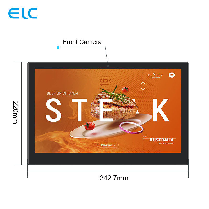 250cd/m2 de digitale Tablet Android POE VESA WIFI van het Restaurantmenu