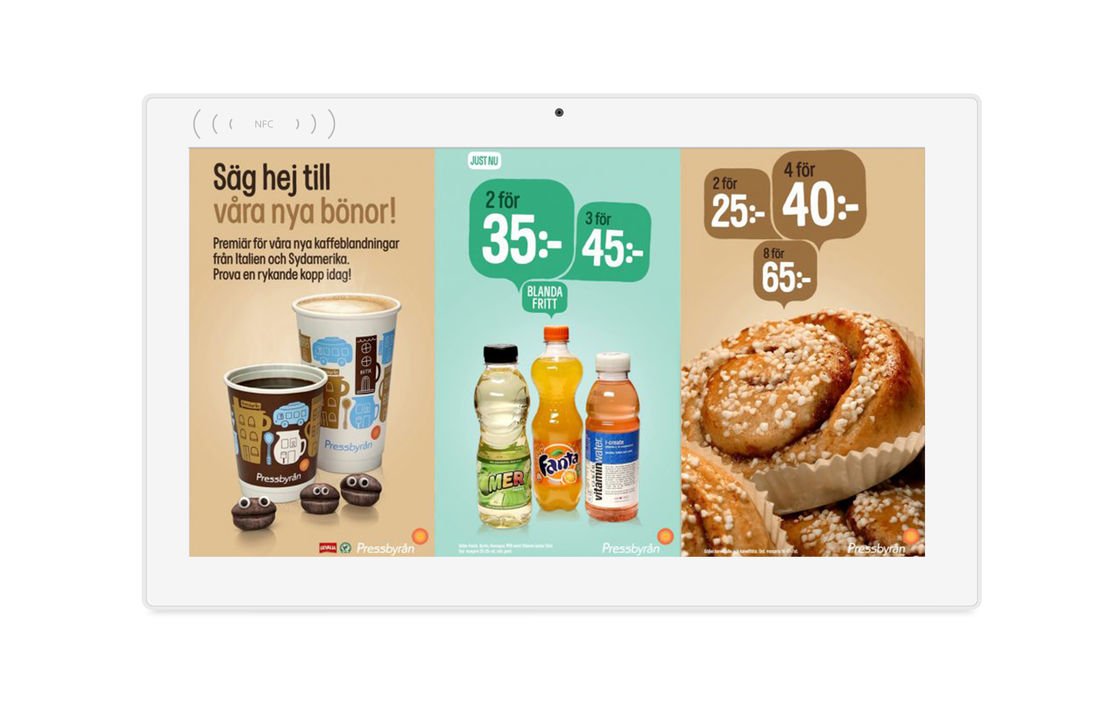 Rk3288 zet de Grote Touch screenmuur Android-Tablet op 21,5 Duimabs Materiaal