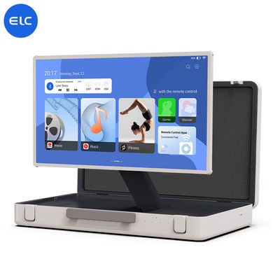 ELC PackGO Draagbare 27 inch briefcase design touchscreen Android systeem Smart TV scherm voor kamperen