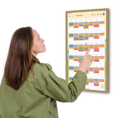 Uitra-Smal Frame Digitale Familie Wand Kalender, Online Maandelijkse Digitale Familie Planner